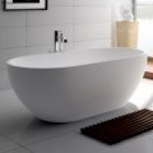 NERO 1780 Matte White Stone Bathtub